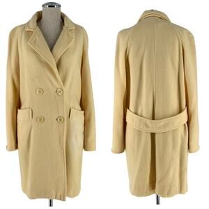 90s Lord & Taylor pale yellow coat 1990s vintage